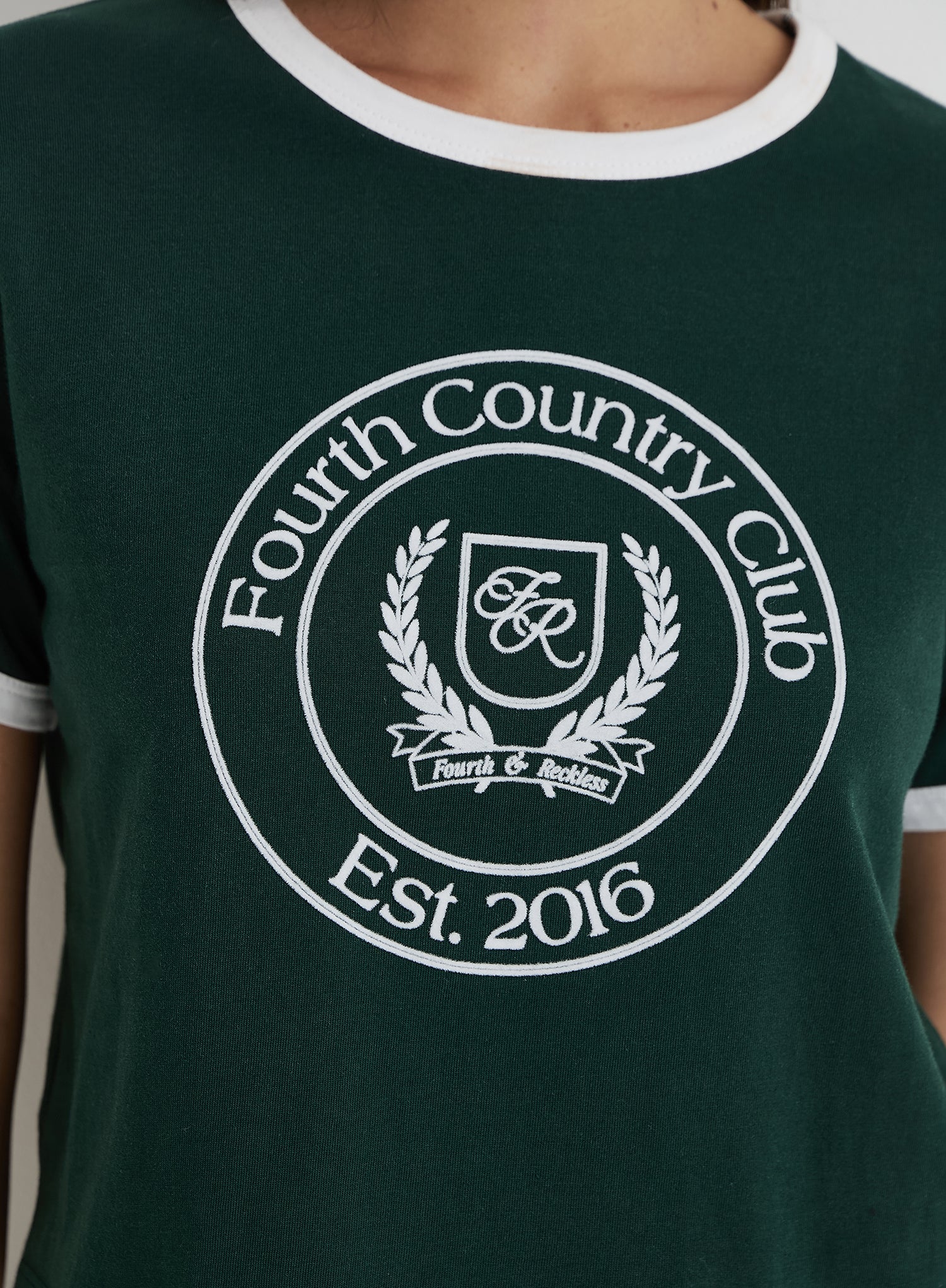 Green Fourth Country Club Cropped T-Shirt